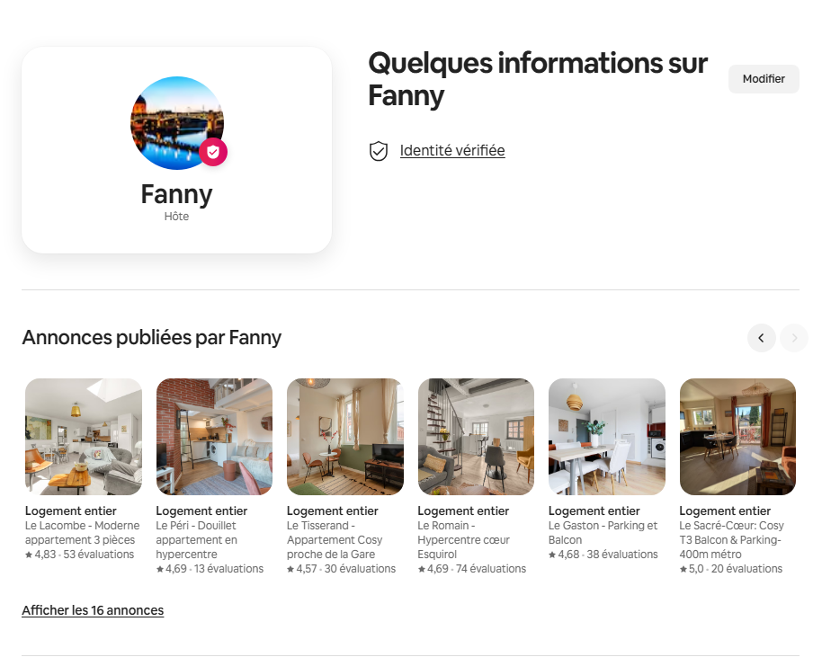 Profil hôte Airbnb géré par Cleanet Tolosa